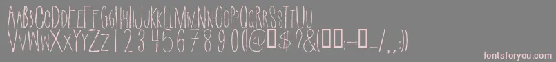 SuicidedraftRegular Font – Pink Fonts on Gray Background