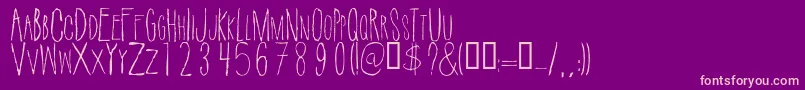 SuicidedraftRegular Font – Pink Fonts on Purple Background