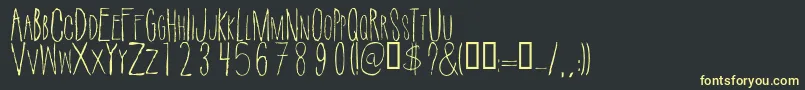 SuicidedraftRegular Font – Yellow Fonts on Black Background