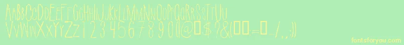 SuicidedraftRegular Font – Yellow Fonts on Green Background