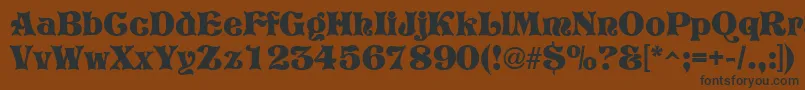 GeTreeTrunk Font – Black Fonts on Brown Background