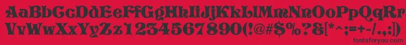 GeTreeTrunk Font – Black Fonts on Red Background