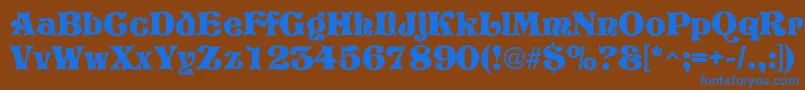 GeTreeTrunk Font – Blue Fonts on Brown Background