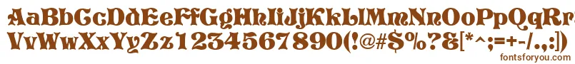 Czcionka GeTreeTrunk – brązowe czcionki