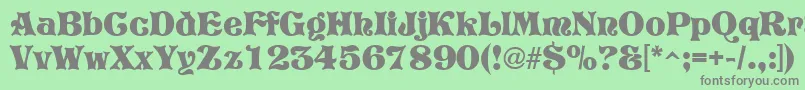 GeTreeTrunk Font – Gray Fonts on Green Background