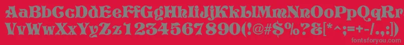 GeTreeTrunk Font – Gray Fonts on Red Background