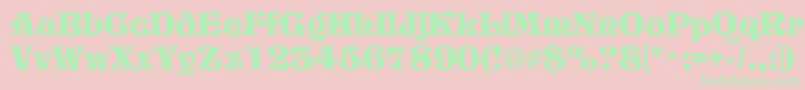 GeTreeTrunk Font – Green Fonts on Pink Background