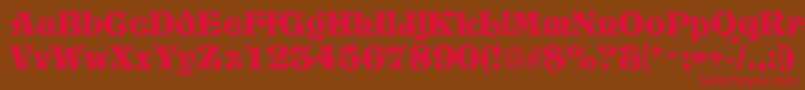 GeTreeTrunk Font – Red Fonts on Brown Background