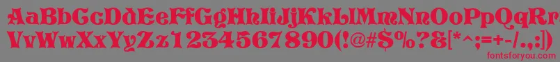 GeTreeTrunk Font – Red Fonts on Gray Background