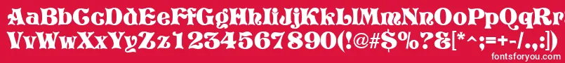 フォントGeTreeTrunk – 赤い背景に白い文字