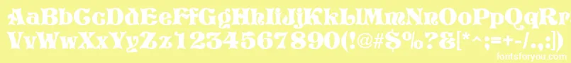 GeTreeTrunk Font – White Fonts on Yellow Background