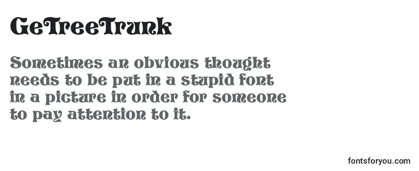 Review of the GeTreeTrunk Font