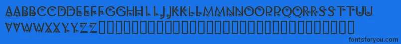 KrAlongCameASpider Font – Black Fonts on Blue Background