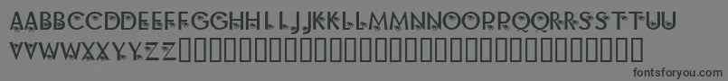 KrAlongCameASpider-Schriftart – Schwarze Schriften auf grauem Hintergrund