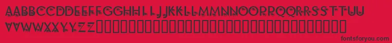 KrAlongCameASpider Font – Black Fonts on Red Background