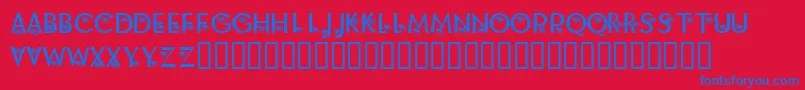 KrAlongCameASpider Font – Blue Fonts on Red Background