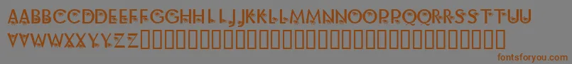 KrAlongCameASpider Font – Brown Fonts on Gray Background