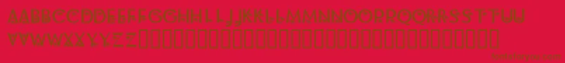 KrAlongCameASpider Font – Brown Fonts on Red Background