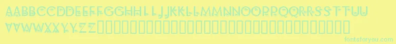 Więcej informacji o czcionce KrAlongCameASpider Czcionka KrAlongCameASpider – zielone czcionki na żółtym tle