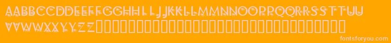 KrAlongCameASpider Font – Pink Fonts on Orange Background