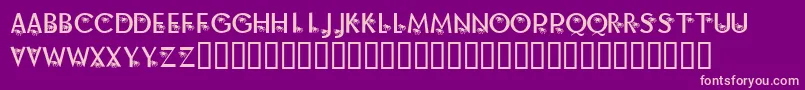 KrAlongCameASpider Font – Pink Fonts on Purple Background