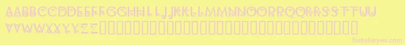 KrAlongCameASpider Font – Pink Fonts on Yellow Background