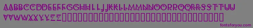 KrAlongCameASpider Font – Purple Fonts on Gray Background