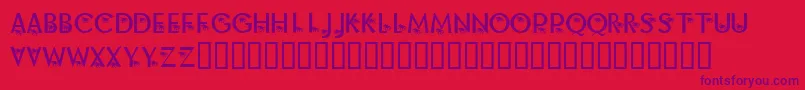 KrAlongCameASpider Font – Purple Fonts on Red Background