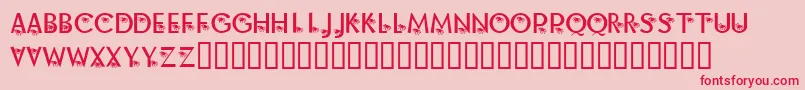 KrAlongCameASpider Font – Red Fonts on Pink Background