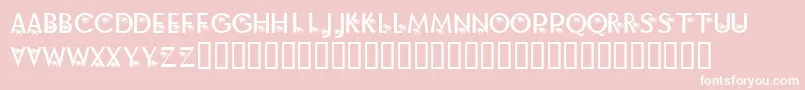 KrAlongCameASpider Font – White Fonts on Pink Background