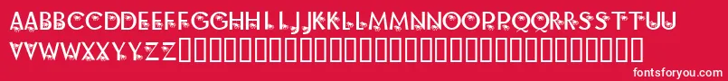 KrAlongCameASpider Font – White Fonts on Red Background