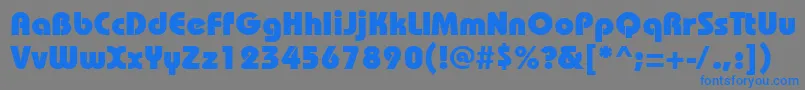 Bauhausheavyctt Font – Blue Fonts on Gray Background