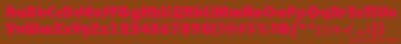 Bauhausheavyctt Font – Red Fonts on Brown Background