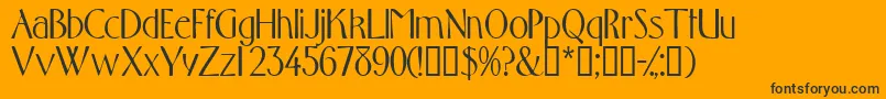 Toquedisplayssk Font – Black Fonts on Orange Background