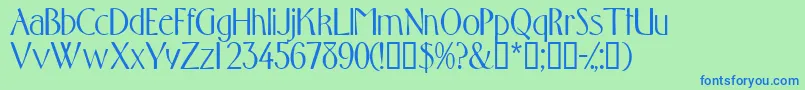 Toquedisplayssk Font – Blue Fonts on Green Background