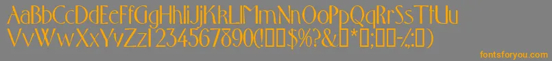 Toquedisplayssk-Schriftart – Orangefarbene Schriften auf grauem Hintergrund