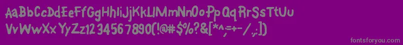 Fontonastick-Schriftart – Graue Schriften auf violettem Hintergrund