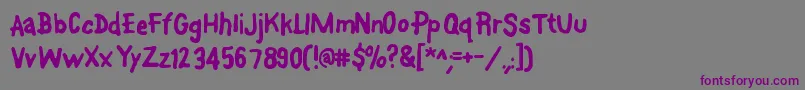 Fontonastick Font – Purple Fonts on Gray Background