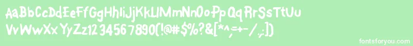 Fontonastick Font – White Fonts on Green Background