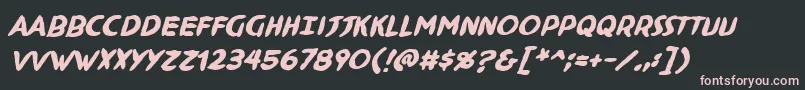 NinjutsuBbBold Font – Pink Fonts on Black Background