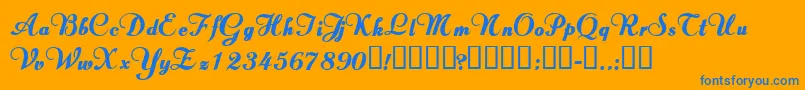 ValletortsskBold Font – Blue Fonts on Orange Background