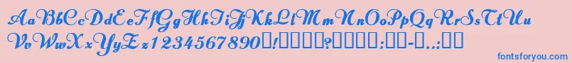 ValletortsskBold Font – Blue Fonts on Pink Background