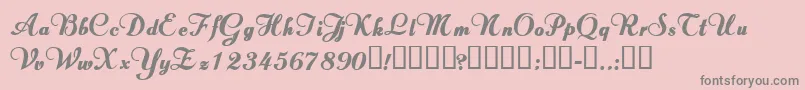 ValletortsskBold-Schriftart – Graue Schriften auf rosa Hintergrund