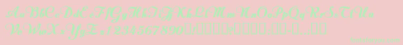 ValletortsskBold Font – Green Fonts on Pink Background