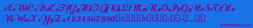 ValletortsskBold Font – Purple Fonts on Blue Background