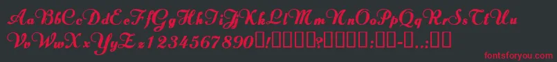 ValletortsskBold Font – Red Fonts on Black Background