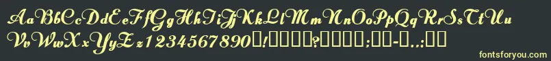 ValletortsskBold Font – Yellow Fonts on Black Background