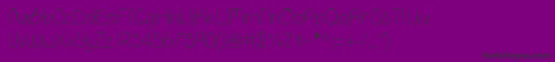 Fonte Vanessamarie – fontes pretas em um fundo violeta