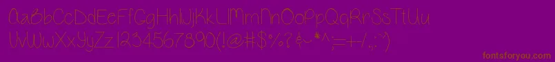 Vanessamarie Font – Brown Fonts on Purple Background