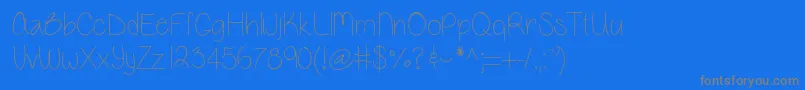 Vanessamarie-Schriftart – Graue Schriften auf blauem Hintergrund